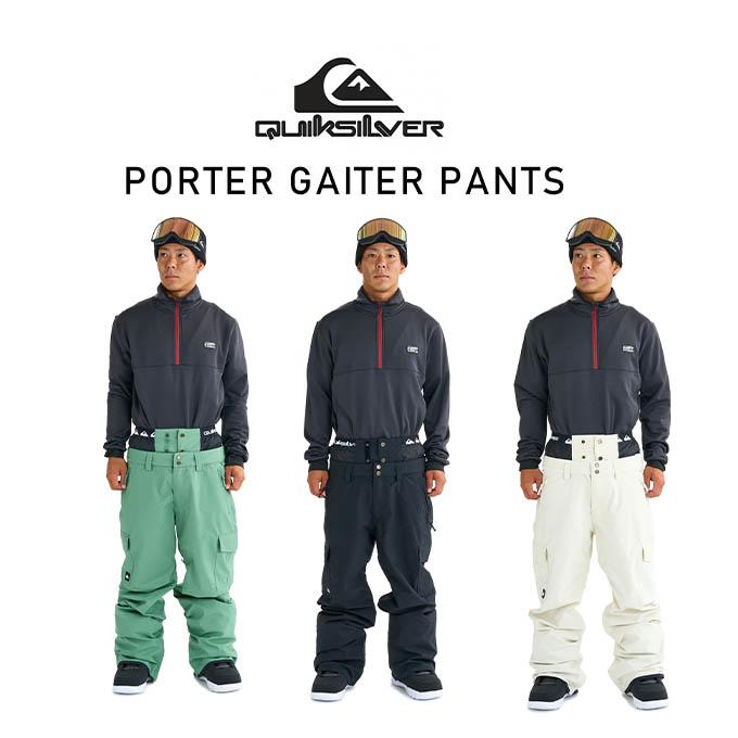 QUIKSILVER PORTER GAITER PT 　M ブラック OUTLET】QUIKSILVER メンズ PORTER GAITER PT スノーパンツ 10,000mm