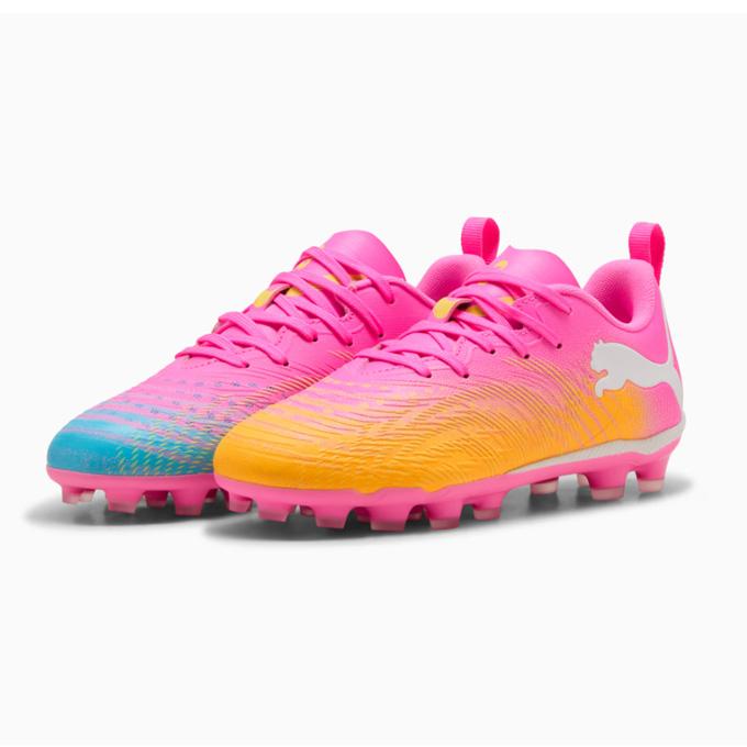 Puma サッカーシューズ・スパイク ピンク/イエロー　SG プーマ PUMA キッズ ジュニア サッカー スパイク シューズ 固い土